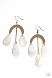 Atlantis Ambience - Gold Paparazzi Earrings