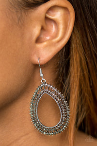 Award Show Sparkle - Silver Paparazzi Earrings