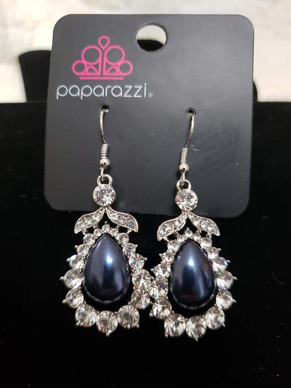 Award Winning Shimmer - Blue Paparazzi Earrings