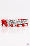 Beaded Bravado - Red Paparazzi Bracelet