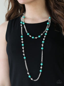 Beautifully Bodacious - Green Paparazzi Necklace