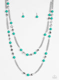 Beautifully Bodacious - Green Paparazzi Necklace