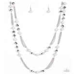 Beautifully Bodacious - Silver Paparazzi Necklace