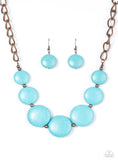 Bedrock Betty Copper - Blue Paparazzi Necklace