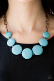 Bedrock Betty Copper - Blue Paparazzi Necklace