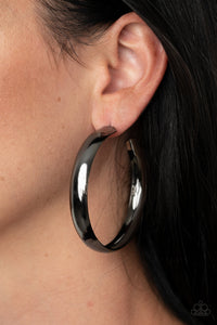 BEVEL In It - Black Paparazzi Earrings