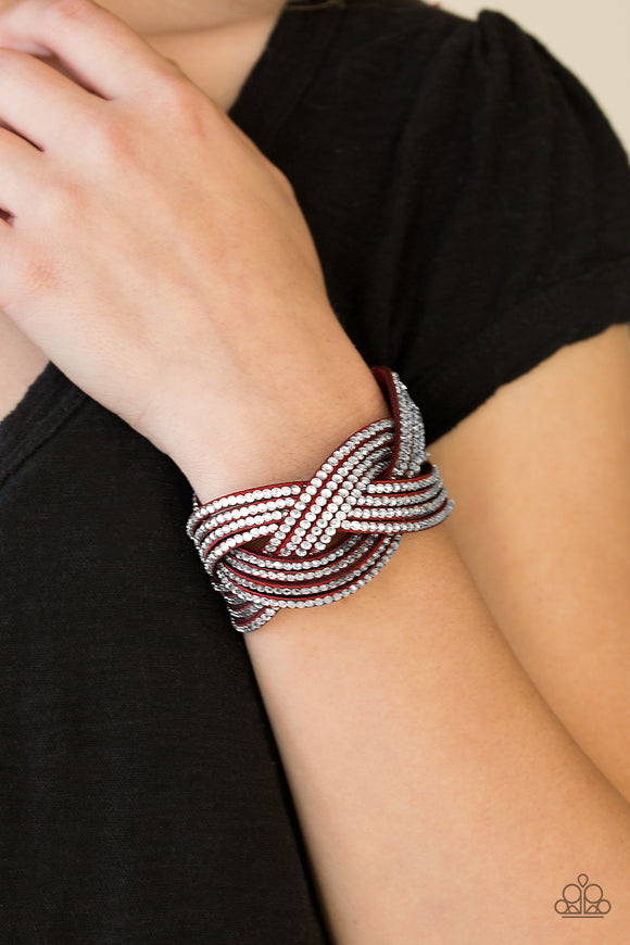 Big City Shimmer - Red Paparazzi Bracelet Wrap