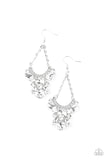 Bling Bouquets - White Bling Paparazzi Earrings