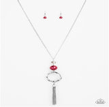 Bold Balancing Act - Red Paparazzi Necklace