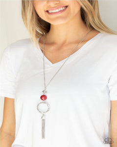 Bold Balancing Act - Red Paparazzi Necklace