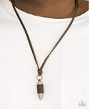 Boldly Bulletproof - Brown Paparazzi Necklace - Urban