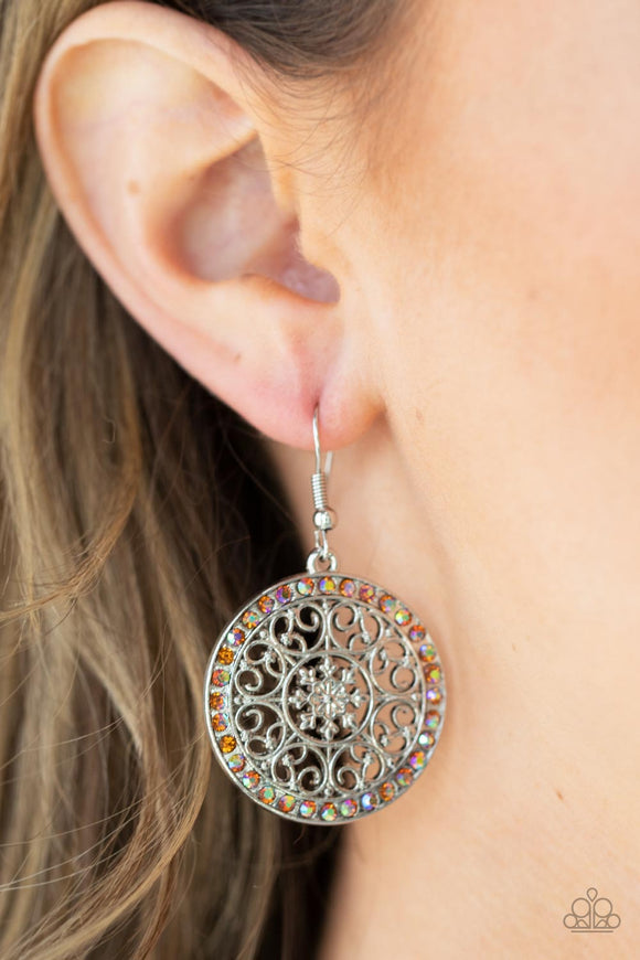 Bollywood Ballroom - Orange Paparazzi Earrings