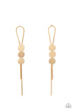 Bolo Beam - Gold Paparazzi Earrings