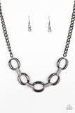 Boss Boulevard - Gunmetal Paparazzi Necklace