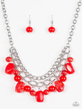 Brazilian Bay - Red Paparazzi Necklace