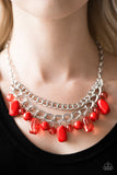 Brazilian Bay - Red Paparazzi Necklace