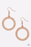 Bubbly Babe - Copper Paparazzi Earrings