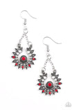 Cancun Can Can - Red Paparazzi Earrings