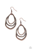 Canyon Casual - Copper Paparazzi Earrings