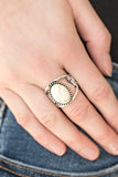 Canyon Cache - White Paparazzi Ring