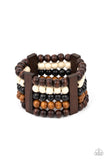 Caribbean Catwalk - Multi Wood Paparazzi Bracelet