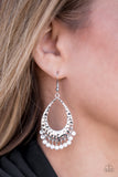 Casually Cancun - White Paparazzi Earrings