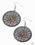 Catch a Chill - Orange Paparazzi Earrings