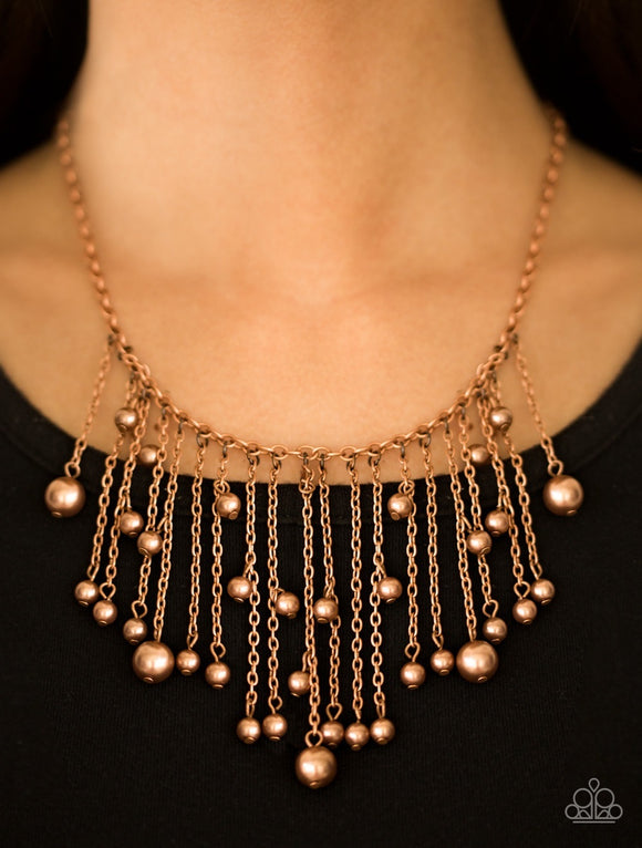 Catwalk Champ - Copper Paparazzi Necklace