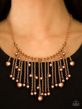 Catwalk Champ - Copper Paparazzi Necklace