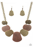 Cave The Day Multi - Copper Brass Paparazzi Necklace