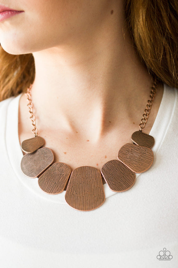 Cave The Day - Copper Paparazzi Necklace