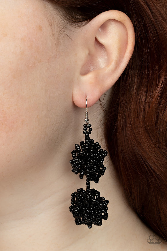 Celestial Collision - Black Paparazzi Earrings