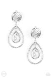 Centennial Charm - Silver Clip-on Paparazzi Earrings