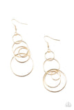 Chic Circles - Gold Paparazzi Earrings