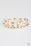 Chic Contender - Gold Paparazzi Bracelet