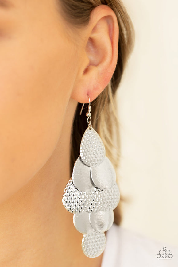 Chime Time - Silver Paparazzi Earrings