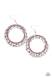 Cinematic Shimmer - Red Paparazzi Earrings