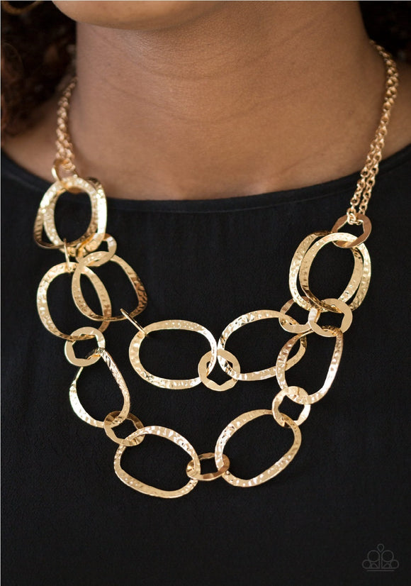 Circus Chic - Gold Paparazzi Necklace