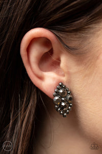 City Gardens - Black Clip-on Paparazzi Earrings