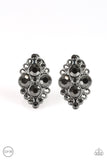 City Gardens - Black Clip-on Paparazzi Earrings