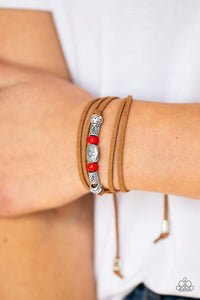 Clear a Path - Red Paparazzi Bracelet