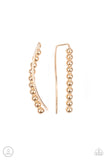 Climb On - Gold Paparazzi Earrings