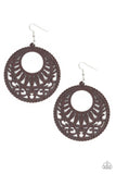 Coachella Cabana - Brown Paparazzi Earrings