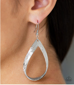 Come Reign Or Shine - Silver Paparazzi Earrings