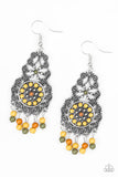 Courageously ConGo Multi - Yellow Paparazzi Earrings