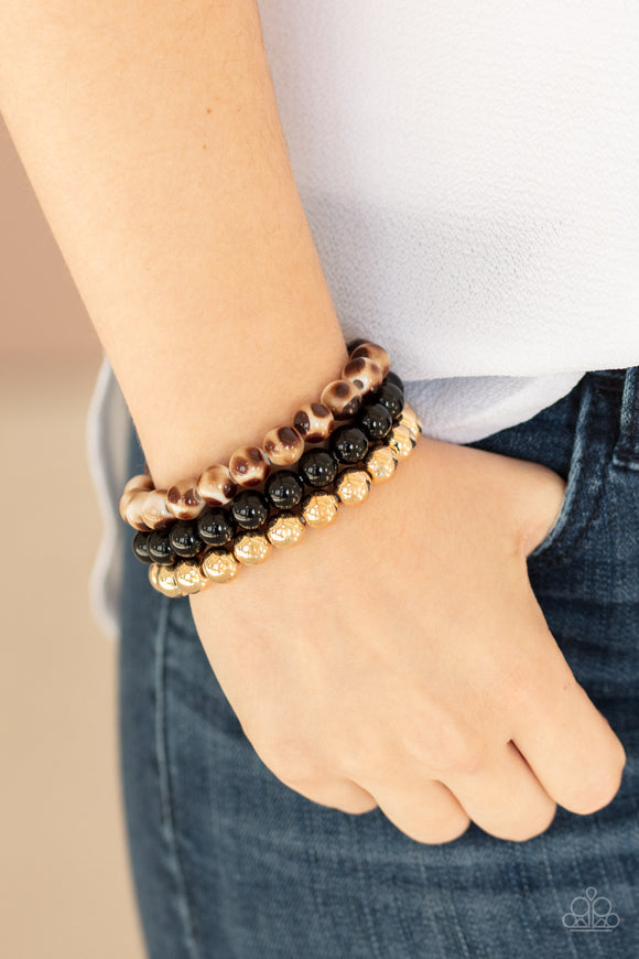 Courageously Couture Multi - Black Paparazzi Bracelet