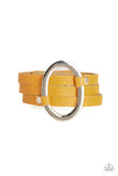 Cowgirl Cavalier - Yellow Paparazzi Bracelet Wrap