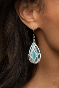 Crawling With Couture - Blue Paparazzi Earrings