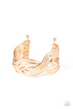 Curvaceous Curves - Gold Paparazzi Bracelet