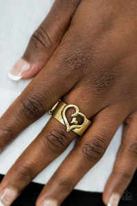 Cute As Cupid - Brass Paparazzi Ring